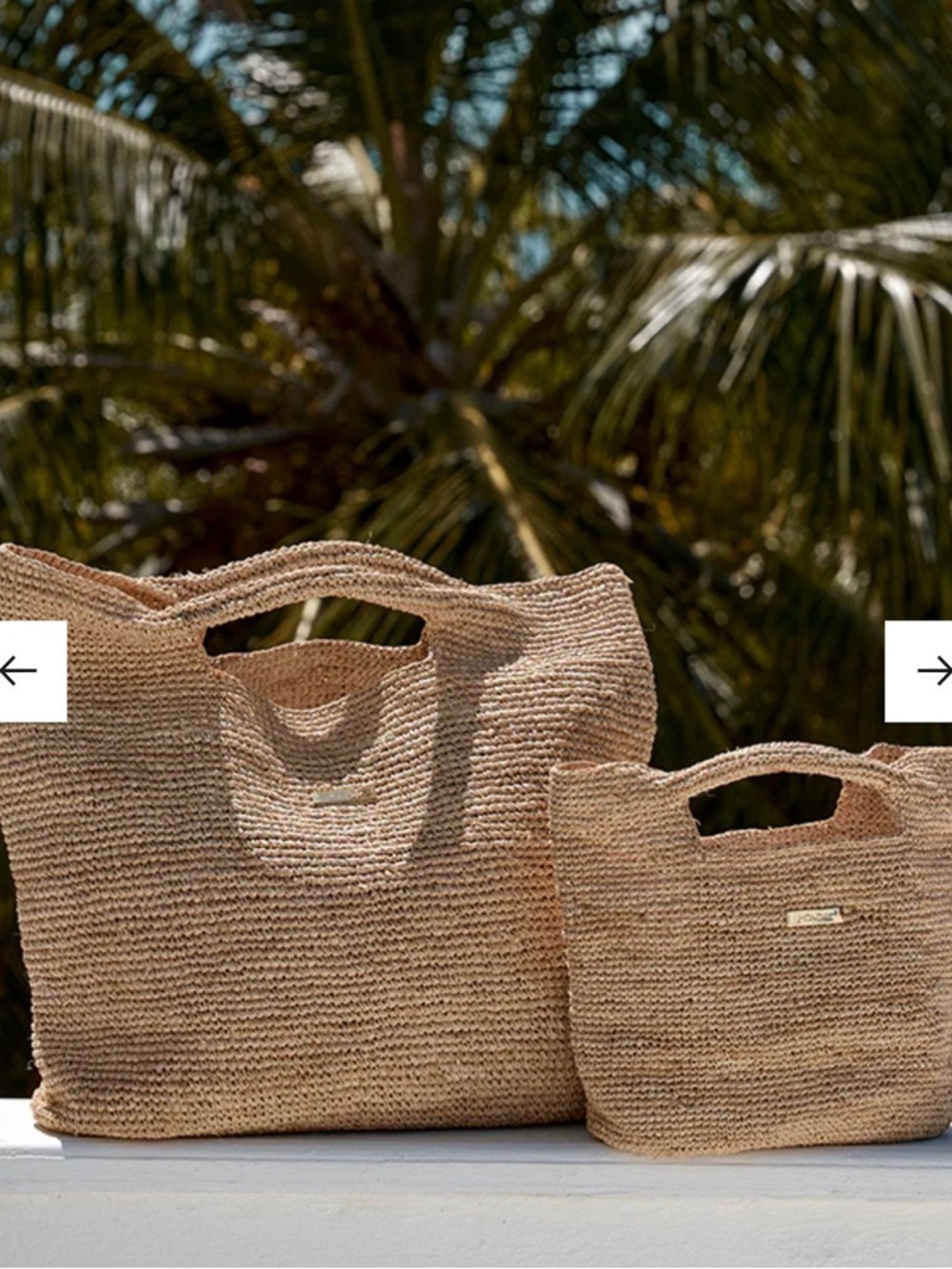 Monday Swimwear Natural Woven Straw Tote - Beige LARGE - Picture 4 of 5